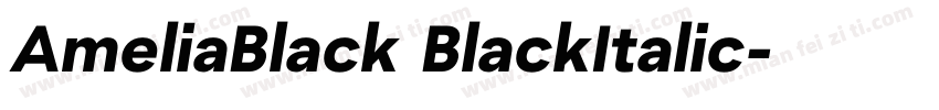 AmeliaBlack BlackItalic字体转换